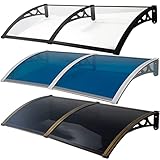 Fenster-Markisen-Türüberdachung, Polycarbonat-Haustür-Außenterrassenabdeckung Für Uv-, Regen-, Schnee- Und Sonnenlichtschutz (60 * 120 cm)