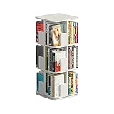 ZAJ Regal Rotierendes Bücherregal 2 Etagen / 3 Etagen / 4 Etagen 360 ° Display Quadratisches drehbares Bücherregal Kreatives Standregal für zu Hause Standregal Bookshelf