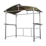 Angel Living 5840600 245x150x233 cm Grillpavillon, Gartenpavillon Garten Überdachung Grillhaus aus Aluminium und Eisen
