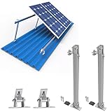 TEOV Halterung, Aufständerung Solarmodul 0-40° Individuell Verstellbar Flachdach Befestigung Montage, Winkel für 100W - 400W, Aufsteller Solar 500W, A7001, Verstellbare Halterung