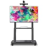 Höhenverstellbare Mobile TV-Ständer für Flachbildschirme mit Rädern, passend für 40-75-Zoll-Fernseher, robuster rollender TV-Wagen mit AV-Regal und Stauraum, platzsparend Beautiful Scenery