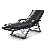 Schwerkraft-Sonnenliegestuhl für den Garten, klappbarer Liegestuhl, Faltbare Liegestühle, Robustes Metall, tragbar, entspannendes Liegebett, Gartenmöbel für Rasen, Außenterrasse, Strand, Camping