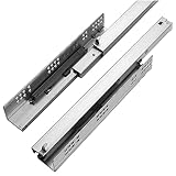 TRUNXUCL Unterbau-Schubladenschienen mit Vollauszug, Versteckt, 40, 50, 55, 60, 66, 74 cm, Schienen, Schienen, Schrank, Kommode, Kleiderschrank, Küche, 1 Paar (Size : 49cm/19.3in)