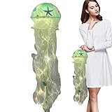 Raxove Quallen-Lampe, bunter Spitzen-Lampenschirm, Nachtlicht, Umgebungslicht, Raumdekoration, realistische Quallen-Stimmungs-Sensorlichter, Lichthaus-Dekoration für Zuhause