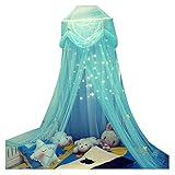 Bed Canopy Curtain Bed Curtain Star Tulle Baby Bed Dome Canopy Curtain Hanging Bed Canopy Breathable Tent Summer Protector Bed Tent Curtain (Color : 5) (1)