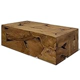 Hommdiy Couchtisch Echtholz 90 x 50 x 30 cm Braun