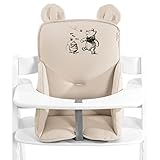 Hauck Sitzverkleinerer Cosy für Hochstuhl Alpha und Beta - weiches Sitzkissen mit Anti-Rutsch-Beschichtung und hoher Rückenlehne (Winne the Pooh Beige)