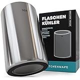 KITCHENMAPE Flaschenkühler aus doppelwandigen Edelstahl - Weinflaschenkühler mit langanhaltender Kühlung - ideal für alle Flaschen - Weinkühler, Sektkühler, Champagnerkühler