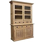 Teako Design Teak Buffetschrank Norje im Landhausstil Massivholz Vollholz- 152x 220x 42 cm (B/H/T)