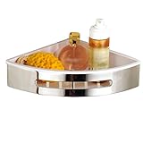 Badezimmer-Eckregale, Aluminium-Eckregal, Caddy, Selbstklebender Aufbewahrungskorb für Shampoo
