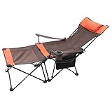 GAMZ Premium Angelstuhl Faltbar, Campingstuhl Leicht 150kg, Karpfenstuhl Mit FußAblage,Klappstuhl Camping Stuhl Mit Armlehne Tisch, Leicht Faltstuhl Campingsessel