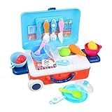 Toyvian 1 Set Spielhaus Spielzeug Kunststoffgeschirr-Set Kleinkind-Sets Für Mädchen Kleinkind-Mädchen-Zubehör Küche Rollenspiel-Spielzeug Kinder Kognitives Spielzeug