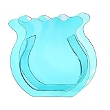 MagiDeal Blumenvase aus Acryl, Blumenbehälter, minimalistischer Kleiner Aquarium-Stielbündelhalter, Tischdekoration, dekorative Vasen für Zuhause, Blau