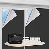 Eurohome Zuschneidbar Verdunklungsrollo 100% Blackout Verdunkelungstoff Easyfix 1,45mx1.5m Schwarz mit Klettband Selbstklebend Oeko-TEX Standard 100 Stoffe für Dachfenster Fenster Tür