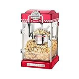 Popcornmaschine für zu Hause – 300-W-Popcornmaschine – gesund und fettfrei, leicht zu reinigen, bestes Popcorn-Popcorn für Filmabende und Partys Aller Art, Kindergeburtstags-Favoriten (rot)