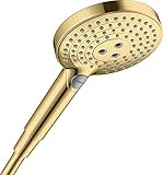 hansgrohe Duschkopf Raindance Select S 120 (Regendusche, 3 Strahlarten), Polished Gold Optik