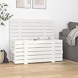 INLIFE Truhe Weiß 91x40,5x42 cm Massivholz Kiefer,12.9kg,824999