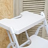 YGCBL Tragbare Fußhocker, Faltleiterleiter Klettern Ladde Xuanguan Schuhleiter Bequemer Kinderhocker Freier Installation Klapphocker Geeignet Für Innenheim,Weiß,57,5 * 41 * 68Cm