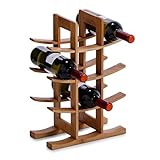 Zeller 13580 Weinregal Bambus, für 12 Weinflaschen, 29 x 16 x 42 cm, natur, 1 - pack