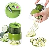 Spiralschneider Gemüse Thermomix Gemüseschneider Gemüsehobel Reibe Julienne Schäler Möhrenreibe and Sparschäler für Gemüse Kartoffel, 2 Stück