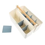 GARVALON Box Tragbare Aufbewahrungsbox Kunststoff-Aufbewahrungsregal Korb Aufbewahrungsbehälter Büro-Aufbewahrungsboxen Desktop-Stift-Aufbewahrungsbox Badezimmer-Organizer-Halter