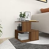 JUNZAI Beistelltisch, Wohnzimmertisch, Couchtisch, Kleine Moderne Tische, Tisch Wohnzimmer, Braun Eichen-Optik 40x40x40 cm Holzwerkstoff