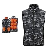 Waschbare Reißverschlussweste Beheiztes Mantel Tarnung mit Taschenkragen aktiv warm Herren Outdoor-Stand für Männer Mäntel & Jacken Herren Anzüge Komplett