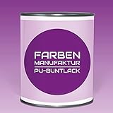 Polyment GmbH Buntlack PU verstärkt Renovierfarbe Premium Acryl Lack RAL seidenglänzend dgl. (1 Liter, RAL 3002 Karminrot)