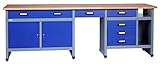 Küpper Werkbank 12287 ultramarinblau, 240x84x60cm