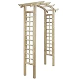 Festnight Gartenbogen Holz Rundbogen Rankgitter Holz Pergola Garten Rankhilfe Rosenbogen Torbogen 105x35x210 cm