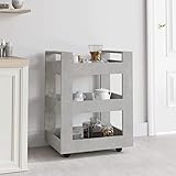 TEKEET Home Furniture Küchenwagen Betongrau 60x45x80 cm Größe Engineered Wood