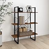 lvssiao CD-Regal für Schrank, Sperrholz, Eiche, braun, 80 x 30 x 105 cm, Bücherregal für Büro, Zimmer und Jugendzimmer