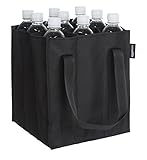 Amazon Basics - Flaschentasche, 9 Fächer, 0,75 l Flaschen, Schwarz