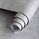 JSEVEM 80CM×9M Extra Breite und Dicke Hellgrau Tapete Selbstklebend Betonoptik Grau Selbstklebende Tapeten Badezimmer Abnehmbar 3d Effekt Klebetapete Beton Wand Vinyl Graue Wasserdicht Möbelaufkleber