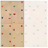 ALPIDEX Kletterwand Komplettset ab 1,44 qm in Natur/Weiß/Braun Klettergriffe und Befestigungsmaterial inklusive, unbegrenzt erweiterbar Kinder Erwachsene, Natur Holz|4 Paneele (2.88 m²)|24 Griffe