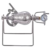 ZZSQ Hochdruck-Popcornmaschine Mini-Edelstahl Professionelle Popcorn-Bräter Handkurbel Gasheizung Langsamer Schub Mit Manometer Für Familienfeiern Studienpartyspaß