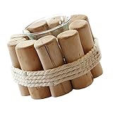 Warmhm 1 Set Kerzenhalter Aus Holz Holzdekor Heimdekoration Tischdekoration Hausschmuck Hochzeit Kerzenhalter Dekorationen Für Salas De Casa Glas Hellbrauner Kerzenhalter Dekor