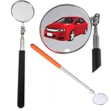 Ausziehbarer Teleskop-Spiegel, Werkzeug für Auto, flexibler Stick oder Gehstock, Geschenk für Herren, Stange für Dinge aus der Entfernung, Zahnarztvergrößerung, 180 ° drehbar, 28 – 44 cm