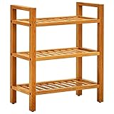 Schuhregal mit 3 Etagen 50x27x60 cm Massivholz Eiche,Heim & Garten,Haushaltsbedarf,Aufbewahrung & Ordnungssysteme,Kleideraufbewahrung,Schuhregale & -schränke