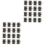 DOITOOL 96 Stück 4 Scharniere Schwarz Schrankscharniere Zubehör Schwarze Scharniere Bettrahmenverbinder Halterung Türscharniere Bronze Gravur Design Scharniere Scharnier Für Tür Antike