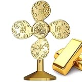 Cyhamse Mini-Windmühlen-Ornament | inspirierende Schreibtischdekoration | Windmühle inspirierende Dekoration Vintage gelbes Messing für Schlafzimmer 9,9 x 6,4 cm