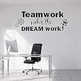 Teamwork-Büro-Wandtattoo Teamwork-Vinyl-Kunst, abnehmbare Tapete, Poster , Büro -Wandaufkleber 9# 20x58cm