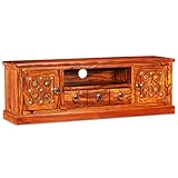 vidaXL Sheesham-Holz Massiv TV Schrank Fernsehtisch Fernsehschrank Lowboard TV Möbel Tisch Board Sideboard HiFi-Schrank 120x30x40cm