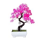 Künstlicher Bonsai-Baum Künstliche Pflanzen Bonsai-Baum Topfpflanzen Gefälschte Blumen Topfornamente für Heimdekoration Gartendekoration Kunstpflanzen (Farbe: A-01)