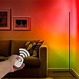 INNOVATE® LED Stehlampe dimmbar mit Fernbedienung – 22W RGB Ecklampe Wohnzimmer – 1,4m Minimal Lamp schwarz – Ambient Gaming LED farbwechsel