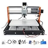 RATTMMOTOR 2 in 1 CNC 3018 Pro,3 Achsen GRBL Steuerung,mit X/Y/Z Achse Limiter+Not-Aus Funktion,CNC Router Kit,Acryl PVC PCB Holz CNC Fräser Graviermaschine