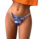 wjiNFDFG Dessous Strass Damen Sexy Unterhose Komfort Sexy Höschen Low Rise Soft T Back G String Höschen Verschluss Halsband