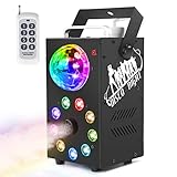 700W Nebelmaschine mit Discokugel,LED Licht Discokugel Nebelmaschine mit Funkfernbedienung,Bunte Sprühgeräte Passend für Halloween Weihnachten Party Hochzeitsfeiern Bühnenauftritte