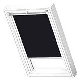 VELUX Original Dachfenster Verdunkelungsrollo, FK06, Schwarz, mit Weißer Führungsschiene