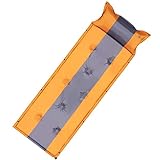 VEMMIO Luftmatratze Outdoor Automatisches aufblasbares Kissen Zelt Schlafkissen Luftbett Tragbare feuchtigkeitsbeständige Matte Campingmatte 5CM Praktisch (Farbe: Orange, Größe: B)